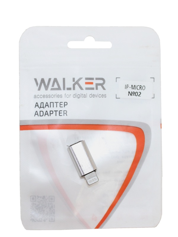 (WALKER) Адаптер металлический IP-USB MICRO, (02) цвета в ассортименте