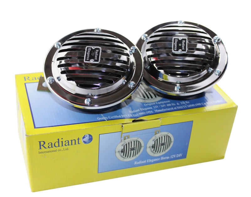 (Radiant) Сигнал звуковой ELEGANCE 12V 3,5A, цвет ХРОМ 16