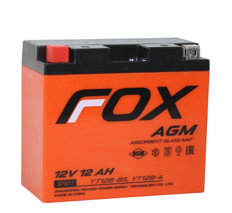 FOX AGM СТ-1212.1 12V12 Ач п.п. [д151ш71в130155А] (YT12B-BS)