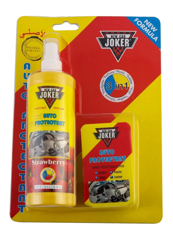 Полироль салона  JOKER  с губкой  Клубника..