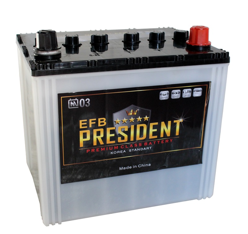 PRESIDENT EFB Asia 6СТ-75 Ач о.п.  д230ш172в225600А  (Q85)
