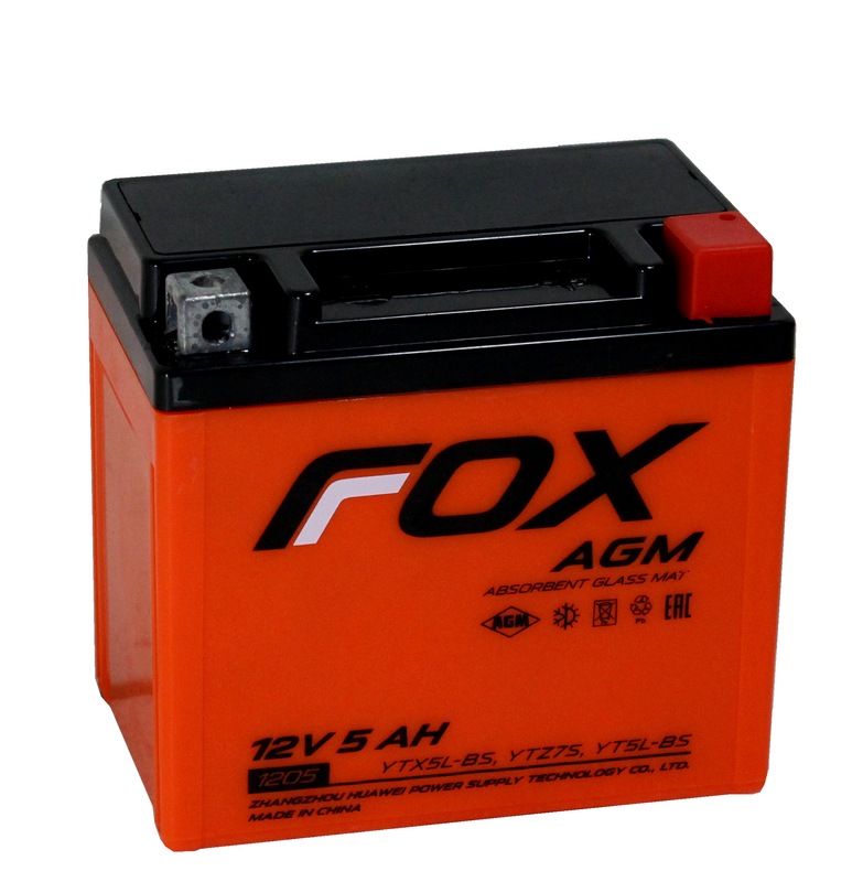 FOX AGM СТ-1205 12V5 Ач о.п. [д113ш70в10580A] (YTX5L-BS)