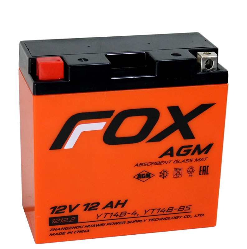 FOX AGM СТ-1212.2 12V14 Ач п.п. [д151ш71в146155А] (YT14B-BS)