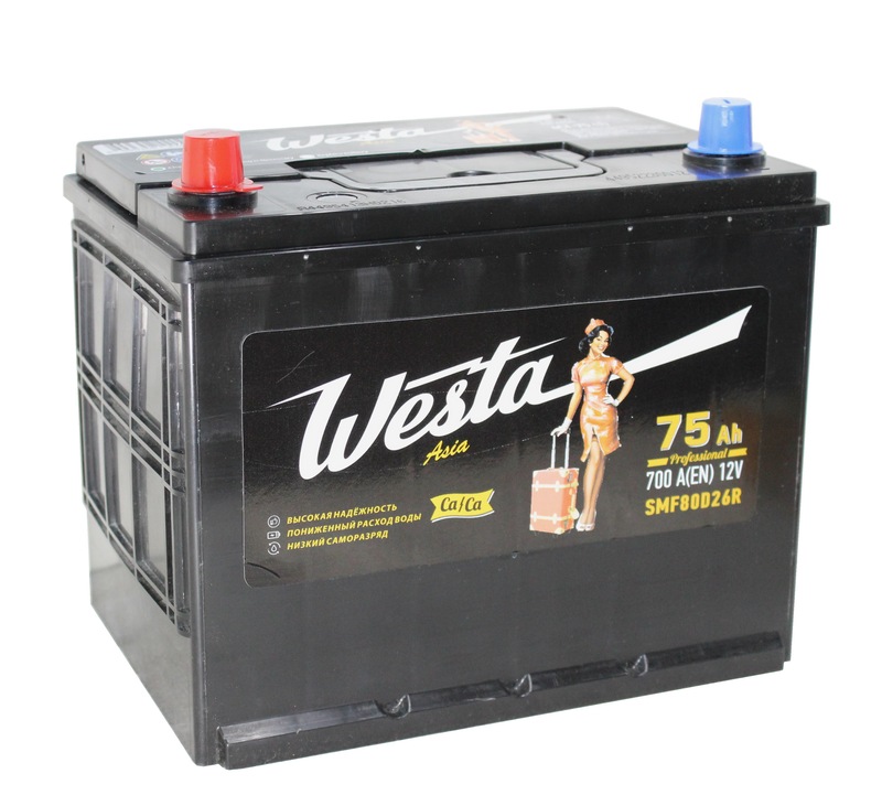 WESTA ASIA 6СТ-75 Ач п.п. Turkish [д260ш170в225700А]