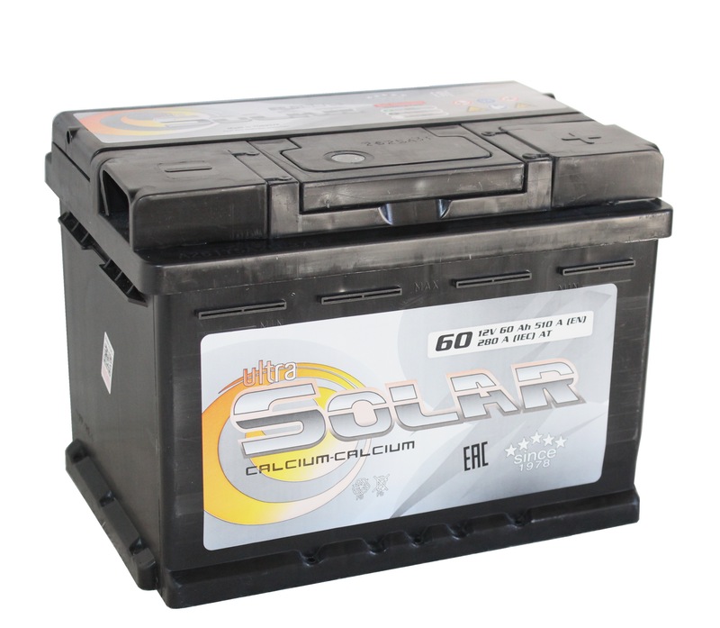 ULTRA SOLAR BLACK 6СТ-60 Aч о.п. низкий  д242ш175в175510А  SMF