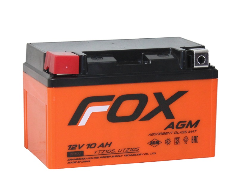 FOX AGM СТ-1210.1 12V10 Ач п.п. [д150ш86в93105А] (YTZ10S)