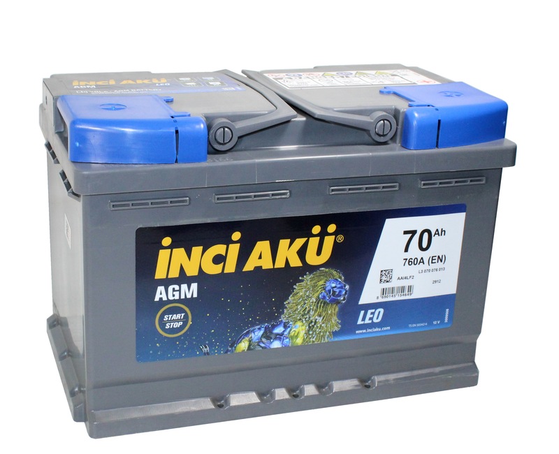 Inci Aku AGM S&S 6СТ-70 Ач о.п. [д278ш175в190760А] [L3]