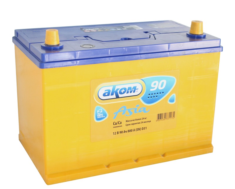 АКОМ Asia 6СТ-90 Ач о.п. с бортом  д306ш175в224800А  АО «АКОМ»