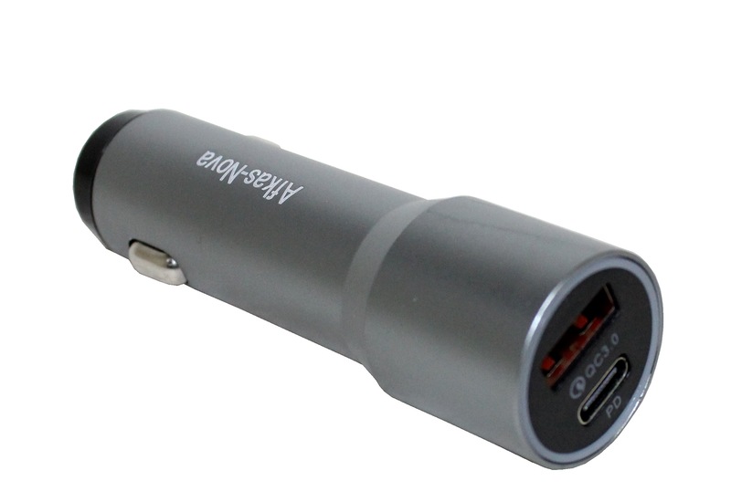 Зарядка USB, TYPE C в прикуриватель металл длинные