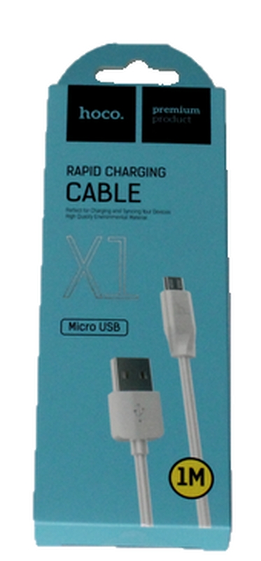 Кабель USB- ANDROID белый 1м