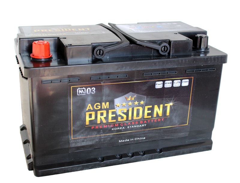 PRESIDENT AGM 6СТ-80 Ач п.п.  д315ш174в190850А