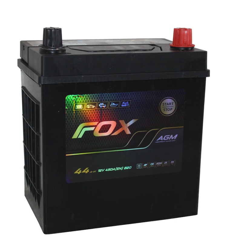 FOX AGM ASIA 6СТ 44 Ач о.п.  д194ш128в223450А  B20