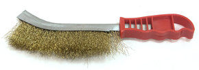 Щетка по металлу кривая ручка 8003А крас. ручка