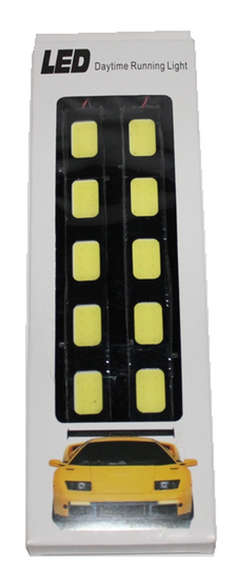 Огни ходовые COB DRL-15,3см, 2х5 диодов, 12V
