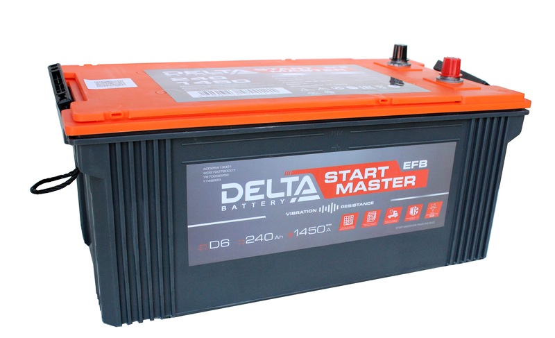 DELTA START MASTER EFB TRUCK 6СТ-240 Ач о.п.  д518ш276в2421450А