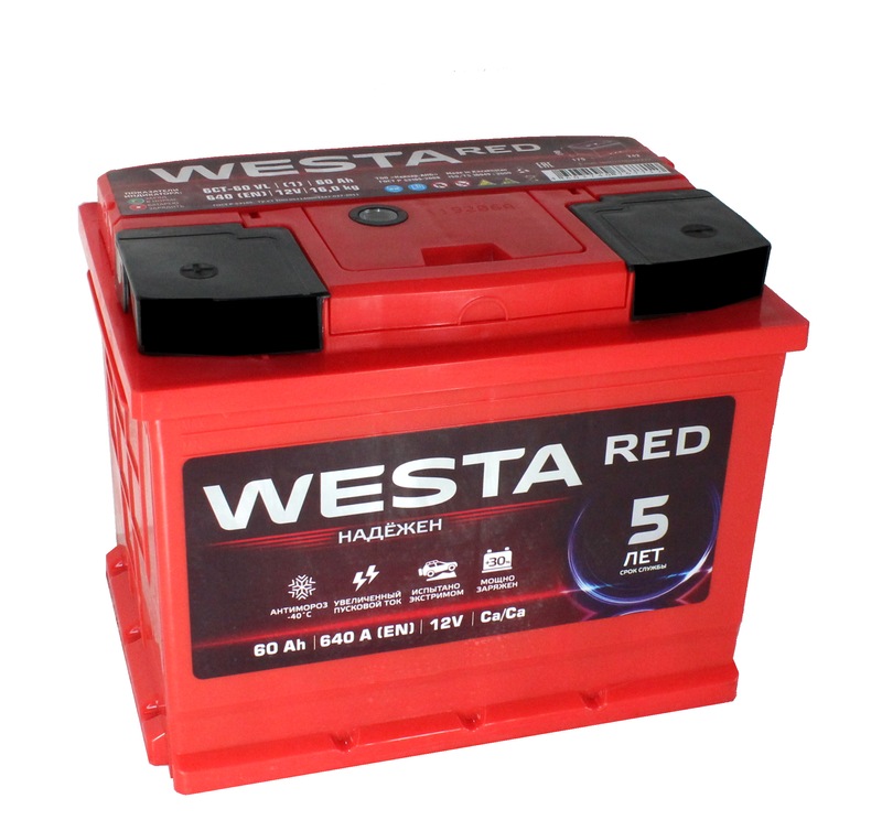 WESTA RED 6СТ-60 Ач п.п.