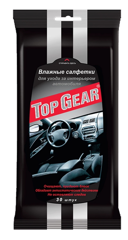 Салфетки влажные для салона Top Gear