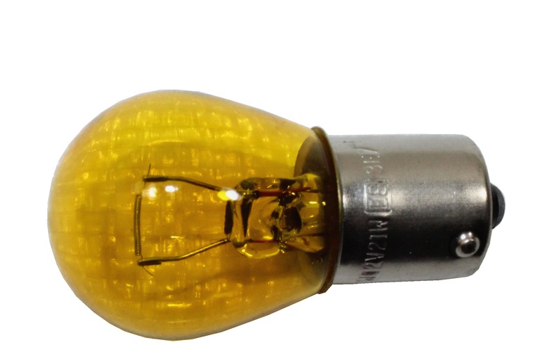 Лампа 1контактная желтая S25 12V21W