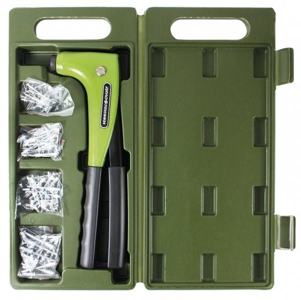 Заклепочник с универсальной насадкой в кейсе 18