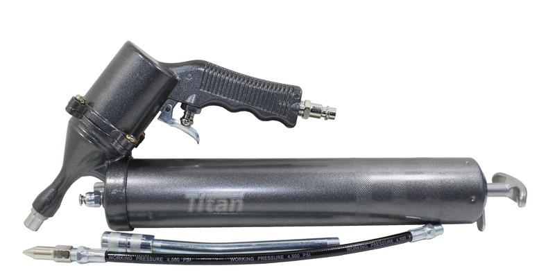 Шприц рычажно-плунжерный для смазки пистолетного типа 500 мл. под тубу 400гр. с двумя насадками