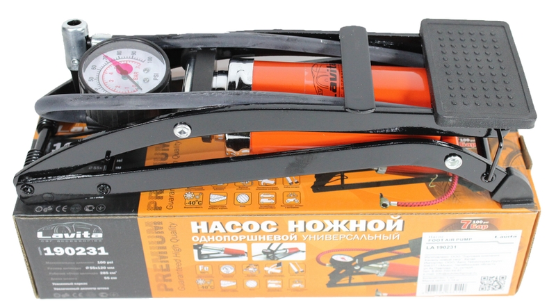 Насос ножной LAVITA 7амт 55.120мм 285см3 усил 190231