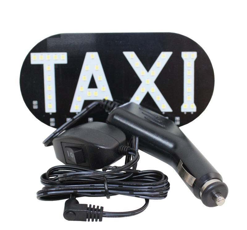 Знак TAXI TA-1045L-WCL водонепроницаемый, белый цвет