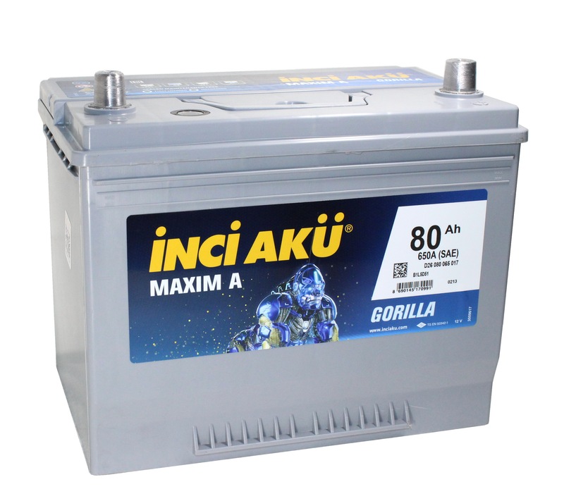 Inci Aku ASIA MAXIMA 6СТ-80 Ач о.п. ниж.креп. [д264ш175в220650A] (90D26L) SMF [D26]