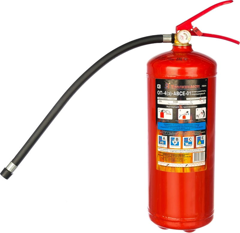 Огнетушитель порошковый ОП-4 с манометром