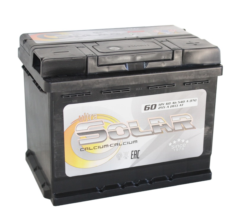 ULTRA SOLAR BLACK 6СТ-60 Aч о.п.  д242ш175в190540А  SMF