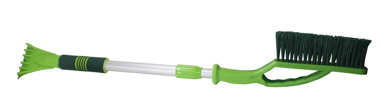 Скребок + щетка Li-Sa телескопическая поролоновая ручка, салатово-зеленая 84,5-112 LS-203