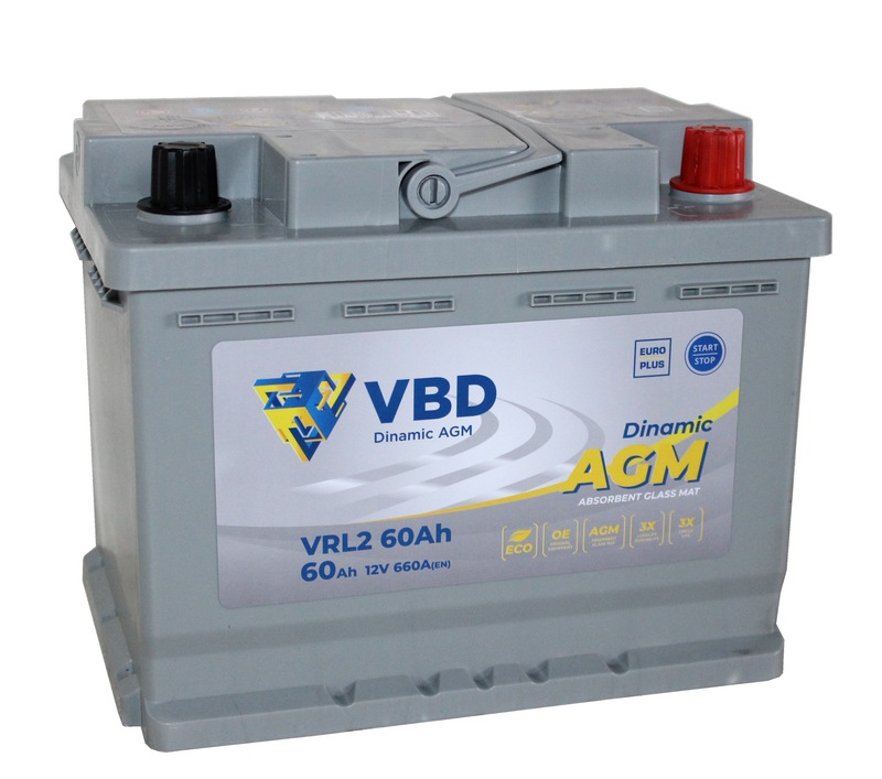 VBD AGM 6СТ-60 Ач о.п.  д242ш175в190660А