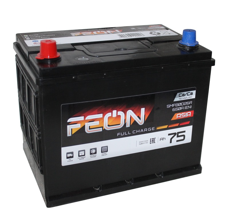 FEON ASIA 6СТ-75 Ач п.п. Turkish [д260ш170в225650А]