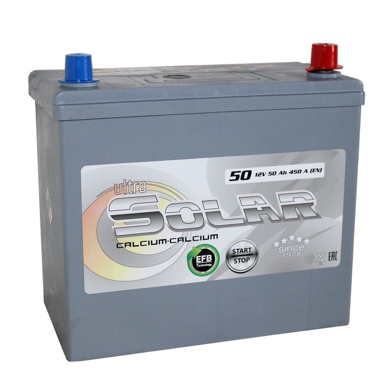 ULTRA SOLAR GREY EFB ASIA 6СТ-50 Ач о.п.  д236ш128в223450А  SMF