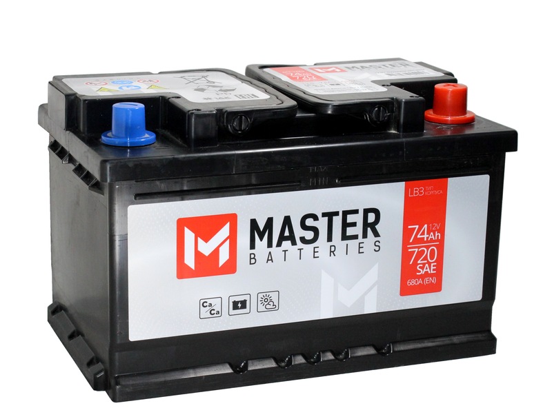 Master Batteries 6СТ- 74 Ач о.п. низкий [д278ш175в175680EN720SAE] (уп 51 шт) [LB3]