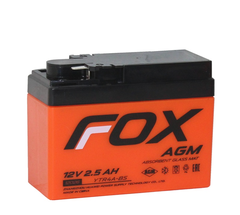 FOX AGM СТ-12026 12V2,6 Aч о.п. толстый [д115ш50в8645А] (YTX4A-BS)