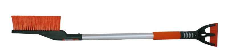 (Li-Sa) Скребок с щёткой для удаления снега и льда поролоновая ручка,расщеп щетина (91,5 см) LS2122