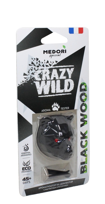 Ароматизатор на дефлектор MEDORI Ceramic Медведь 3D Парфюм BLACK WOOD (Tobacco Vanille) 112_