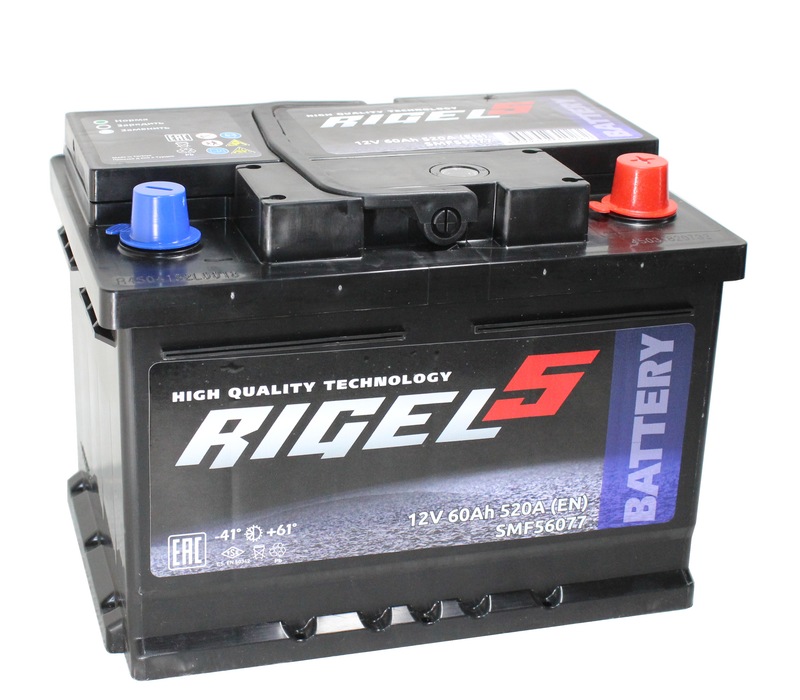 RIGEL 5 6СТ-60 Ач о.п. низкий [д242ш175в175520А] (SMF56077)