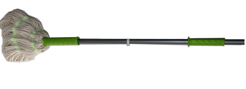 Швабра с отжимом круглая напыленная ручка ES2081