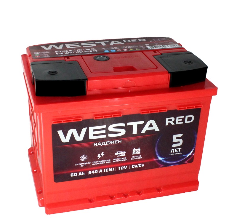 WESTA RED 6СТ-60 Ач о.п.