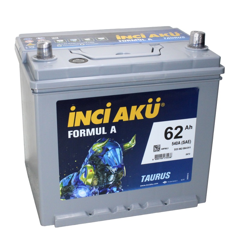 Inci Aku ASIA FormulА 6СТ- 62 Ач о.п. ниж.креп.