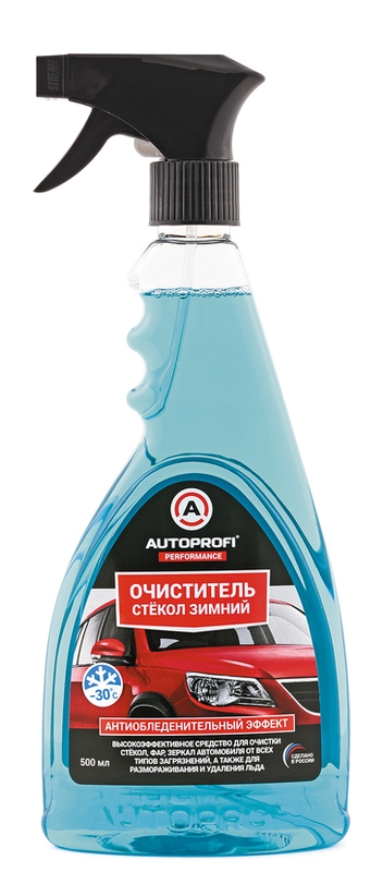 Очиститель стёкол ЗИМНИЙ (AUTOPROFI) с эффектом антиобледенения 500 мл..