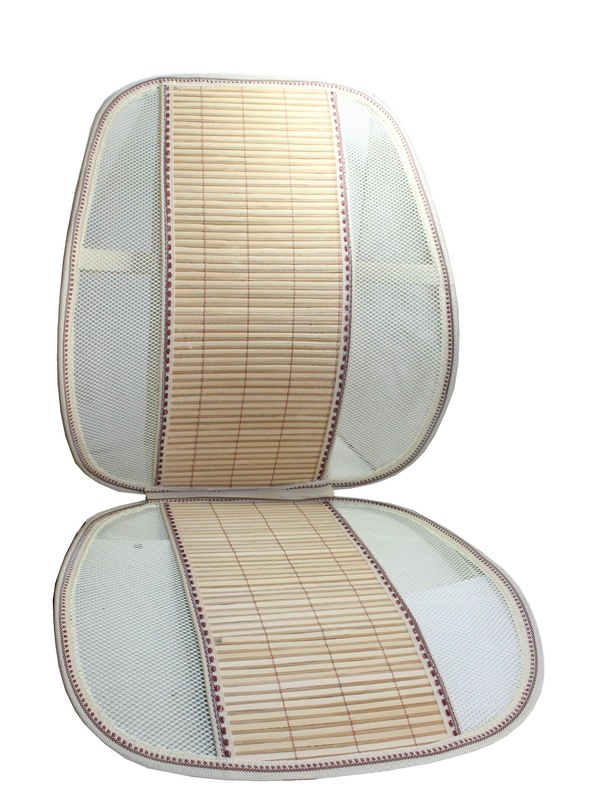 Накидка на сиденье FC-061 из бамбука цвет бежевый комбинированный