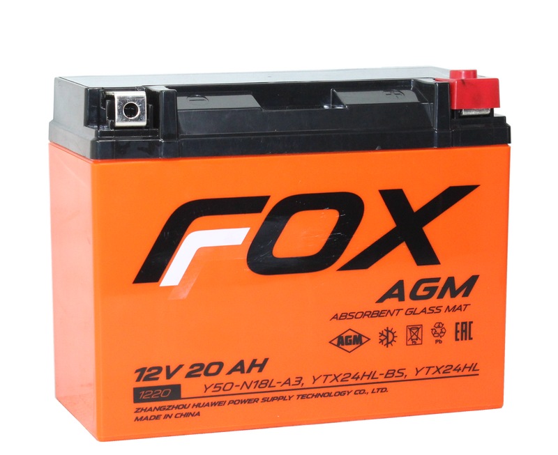 FOX AGM СТ-1220 12V20 Ач о.п. [д204ш91в159250А] (Y50-N18L-A)