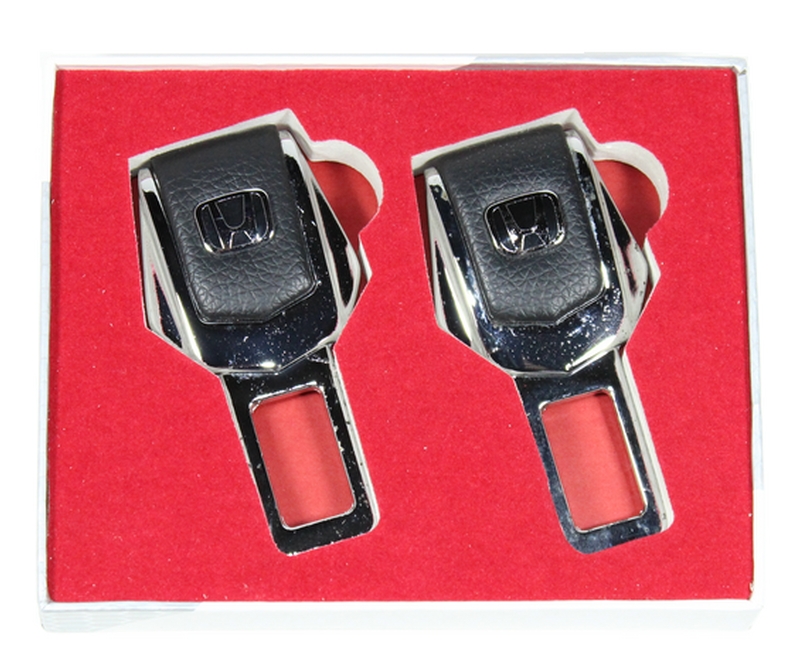 Заглушка ремня безопасности HONDA металл+кожа