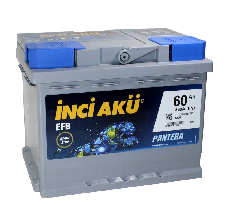 Inci Aku Nanogold Start-Stop EFB 6СТ-60 Ач о.п. [д242ш175в190560А] SMF [L2]