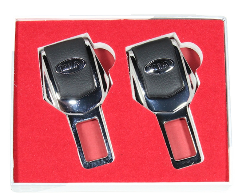 Заглушка ремня безопасности KIA металл+кожа