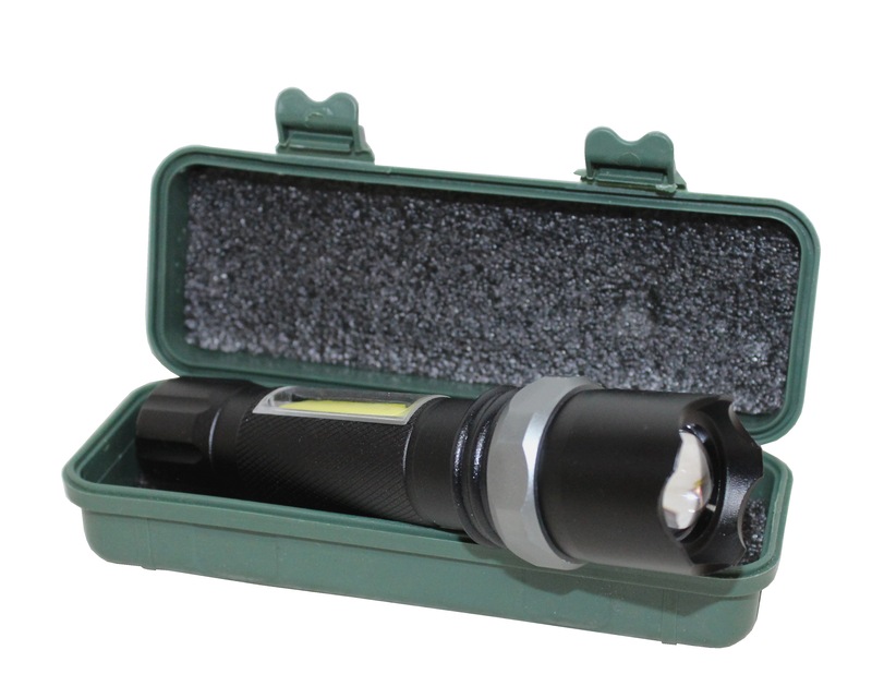 Фонарь ручной 2 LED+USB кабель для зарядки (большой)