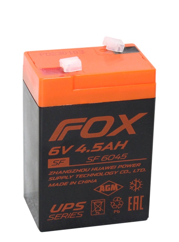 FOX SF 6045 6V4.5 Aч п.п. [д70ш47в107]