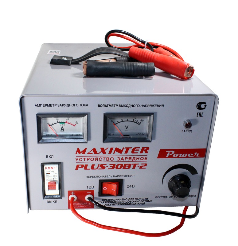 Зарядное устройство Maxinter ПЛЮС-30ВТ-2 12V-24
